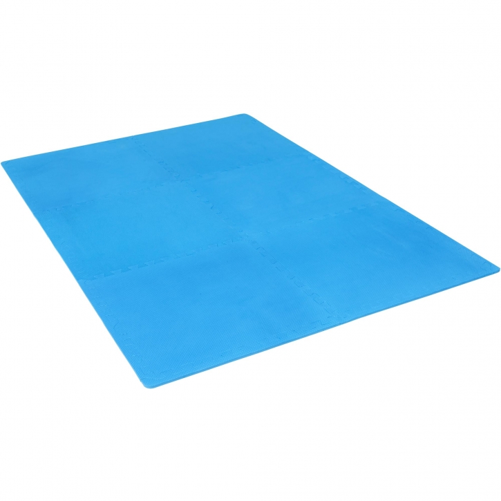 Floor Mat Set - 6 Mats 12 Edges - Blue | Gorilla Sports UK